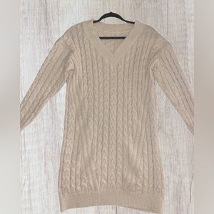 Beige Sweater Dress